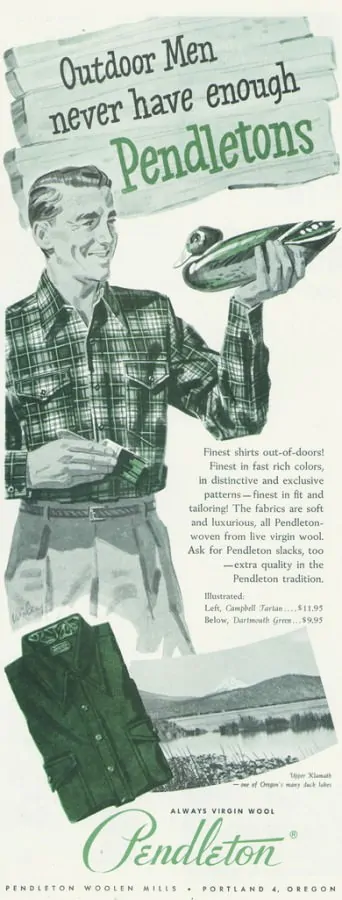Pendlton Wool Plaid Shirt 1940's