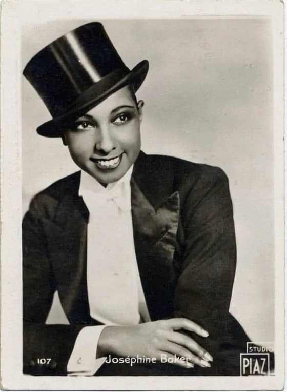 Josephine Baker in Top Hat & Caraceni Tailcoat