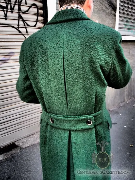 Back view of the Green Overcoat