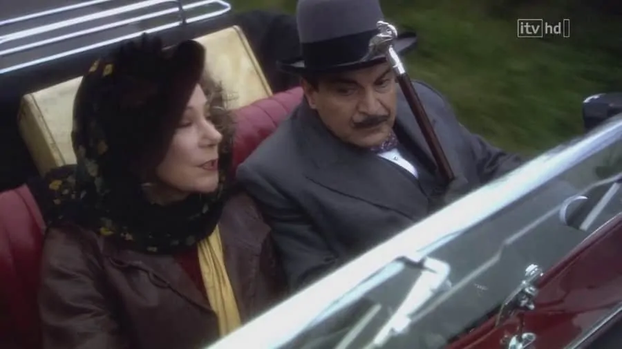 Poirot in the Car