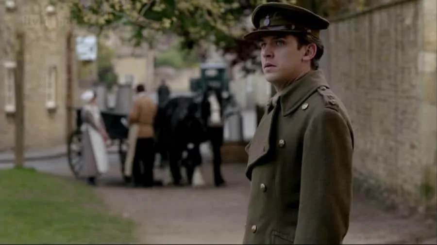 Matthew Crawley in Greatcoat