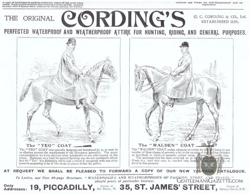 Early Cordings Cover Coat Ad