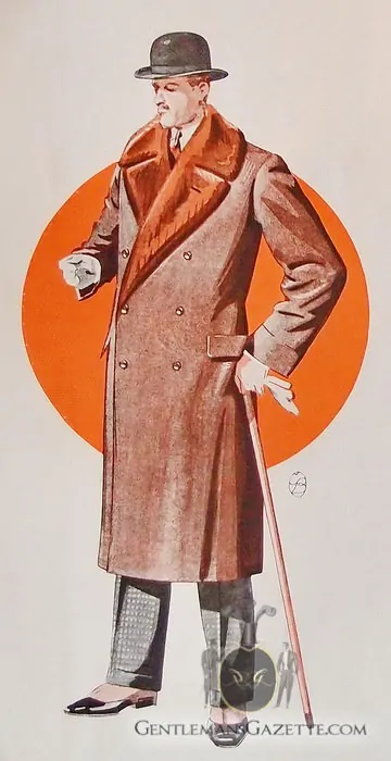 Double Breasted Men's Fur Coat 1928