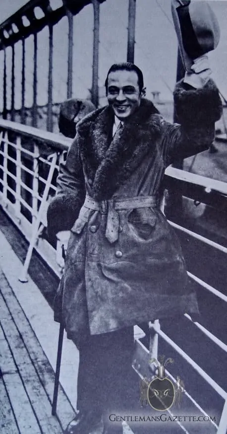 Rudolph Valentino in Fur Coat