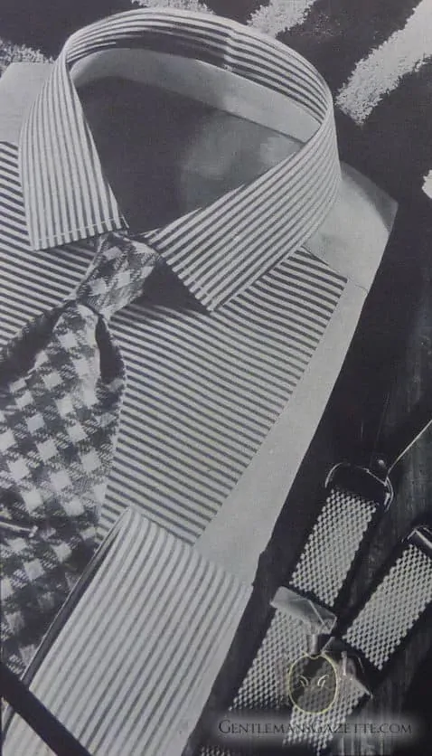 Bib Front Shirt with Horizontal Stripes 1936