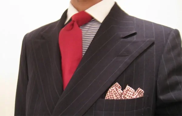 Burgundy Tie with Contrast Collar