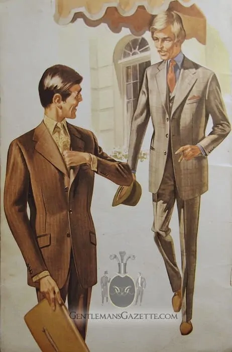 Brown & Grey Suit 1960s Style
