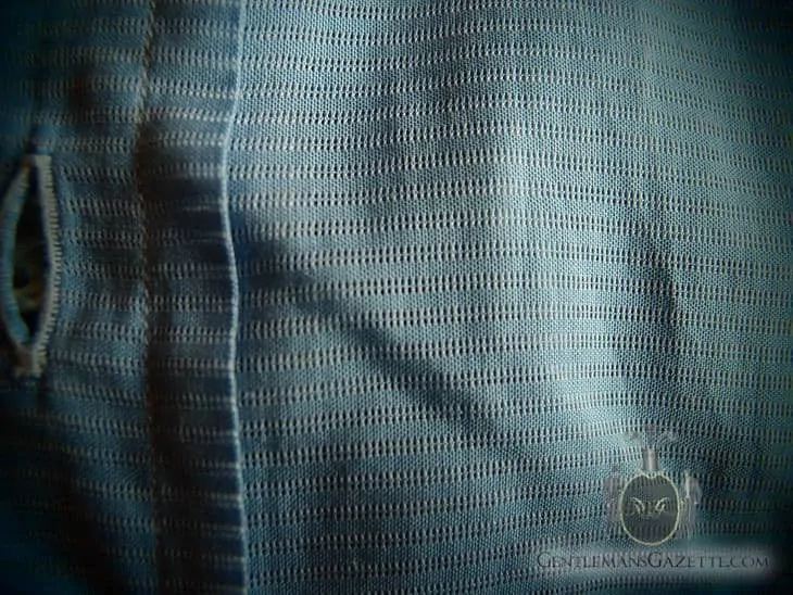Open Weave Horizontal Stripe Shirt