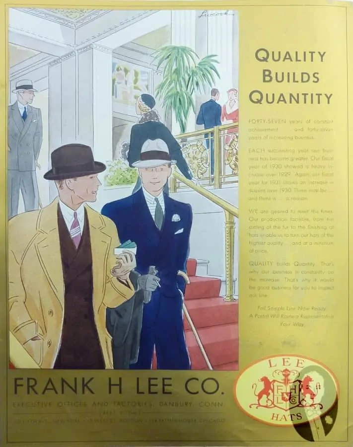 Frank H Lee Co. Hats, Danbury