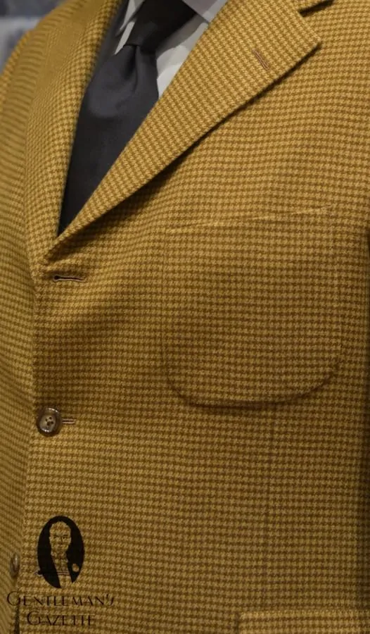 Beautiful Oxxford Houndstooth Sportscoat with Patch Pockets