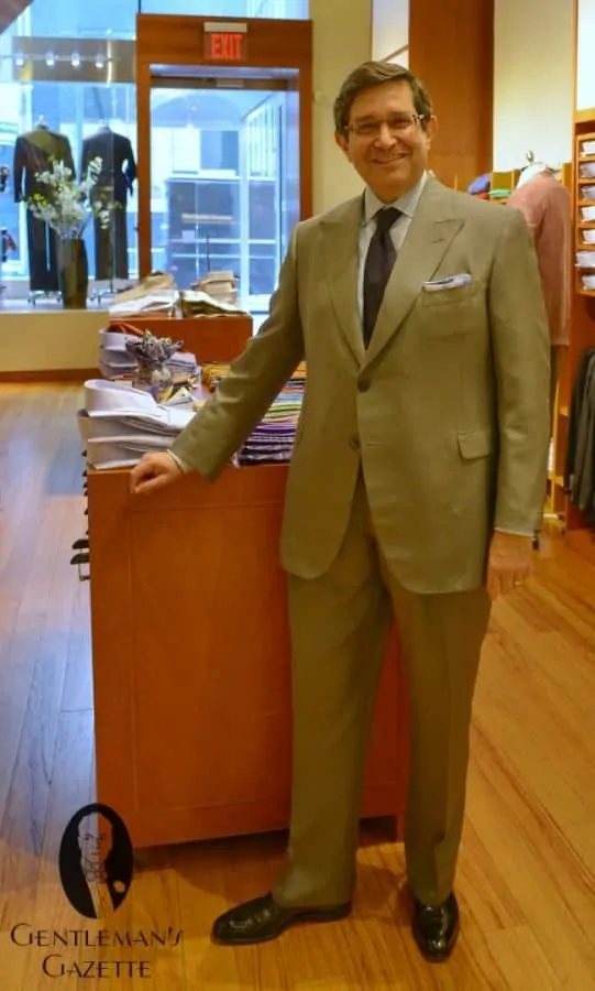 Oxxford Silk Summer Suit with Peaked Lapels