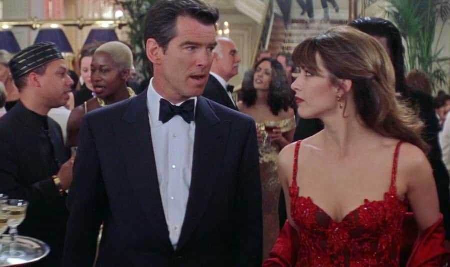 Brosnan as 007 in Dinner Jacket with Studs & Butterfly Bow Tie