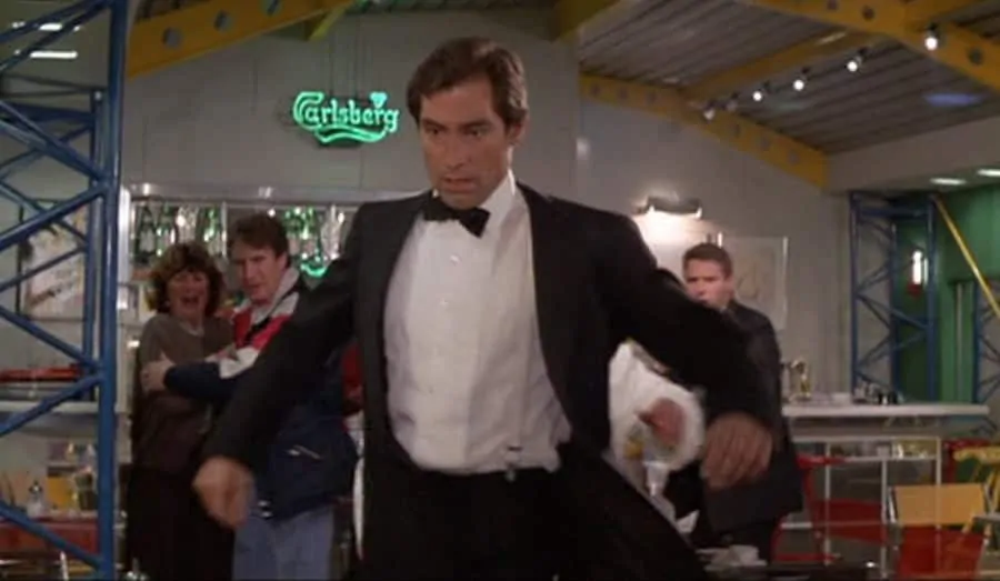 Dalton as 007 with Clip on Suspenders & No Cummerbund