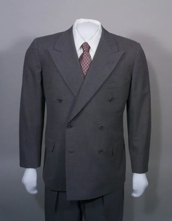 Double Breasted Suit in Grey June 6, 1945