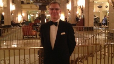 Peter Marshall in Black Tie at the Churchill Dinner