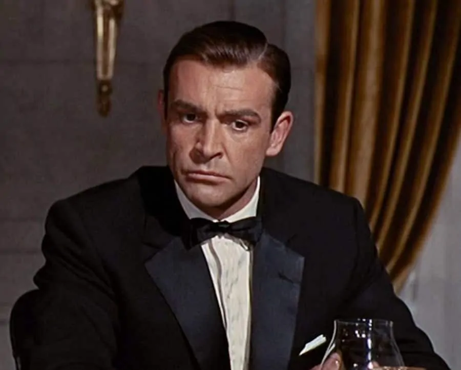 Sean Connery in Goldfinger with Notched Lapel Tuxedo