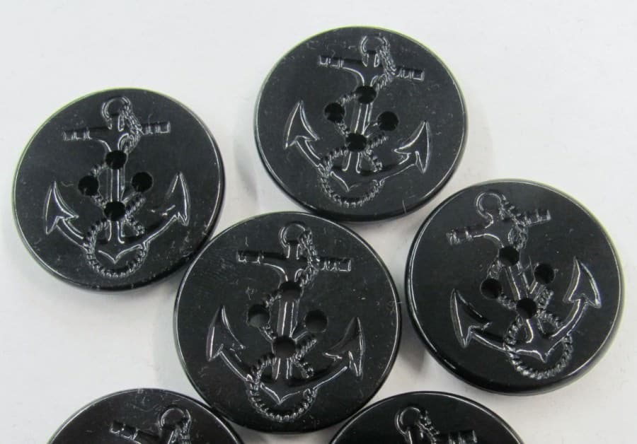Black Anchor Peacoat Buttons of US Navy