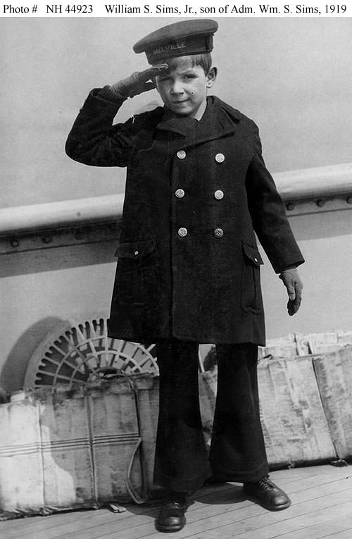 Young Sailor in Reefer Jacket with Horizontal Pockets