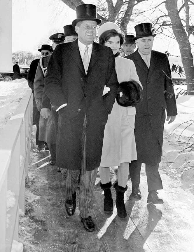 JFK with top hat and overcoat