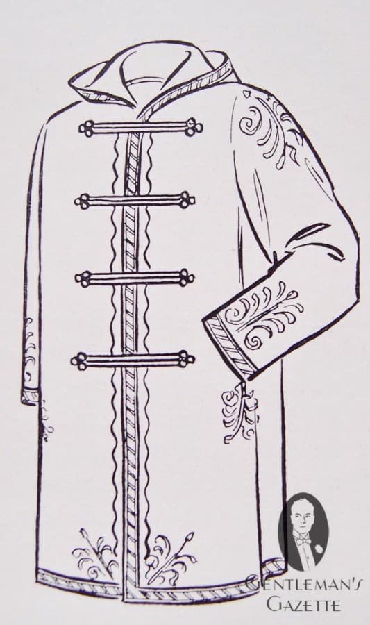 Polish Frock Coat at around 1850 - predecessor of the duffle coat with toggles & hood