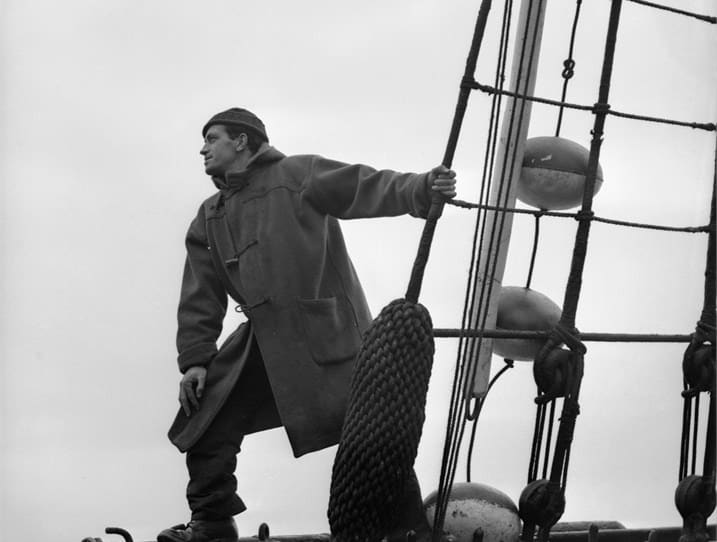 Sailor in duffle coat on November 20, 1942