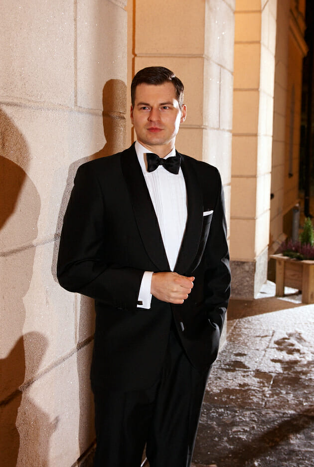 Shawl Collar dinner jacket with pleated shirt front