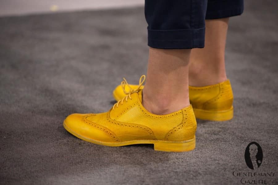 All yellow brogues