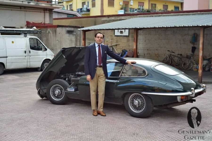Anglophile Gabriele & his Jaguar E-Type