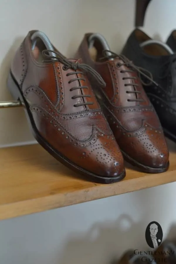 Full Brogue Oxford with a beautiful chestnut brown patina