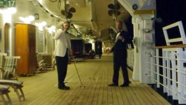 Playing on deck in Black Tie