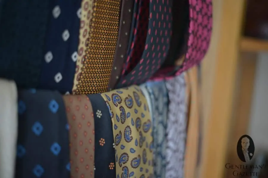 Selection of vintage tie patterns