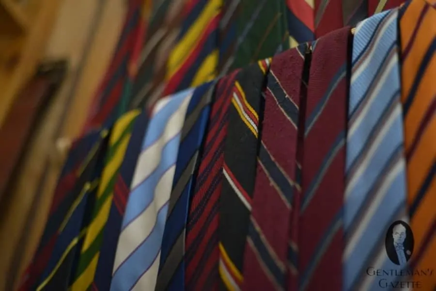 Vintage ties with club stripes