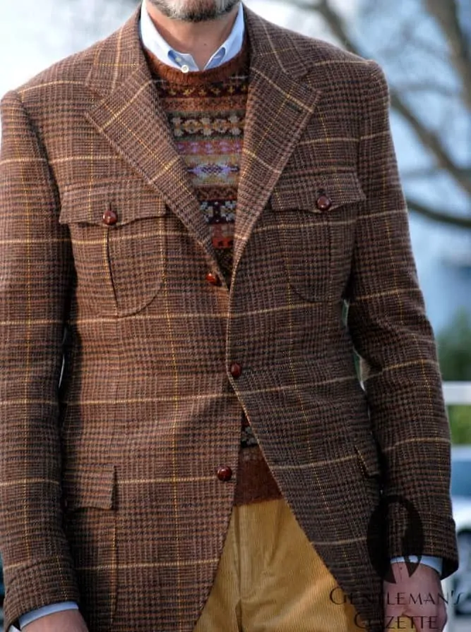 Breanish tweed jacket with custom details
