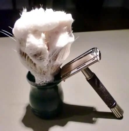 Shaving Brush, Lather & DE Razor