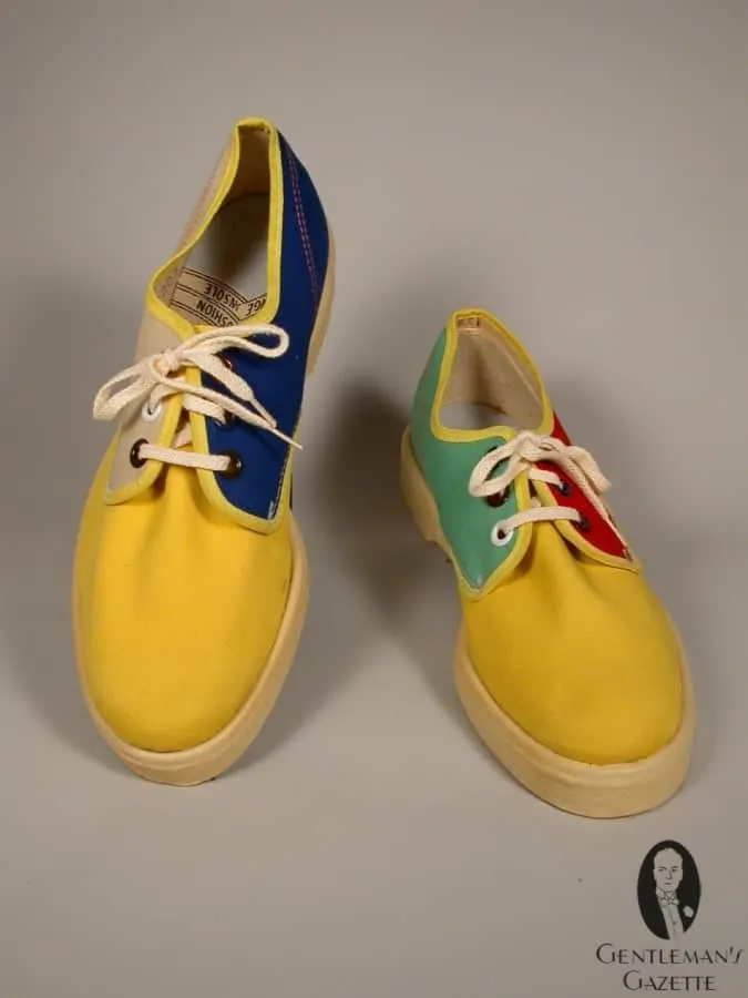 Colorful canvas summer shoes