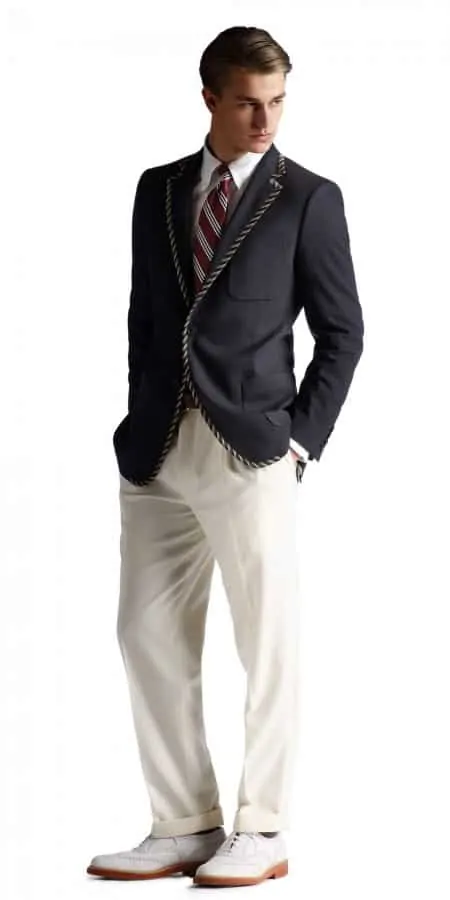 Navy Blazer with piping - Brooks Brothers Gatsby Collection