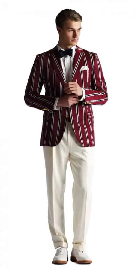 Striped blazer with gold buttons - Gatsby collection