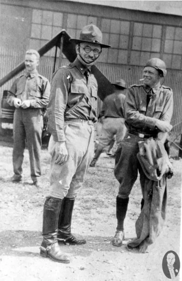 Truman with mustache at Reserve training at Fort Riley, Kansas in July 1927
