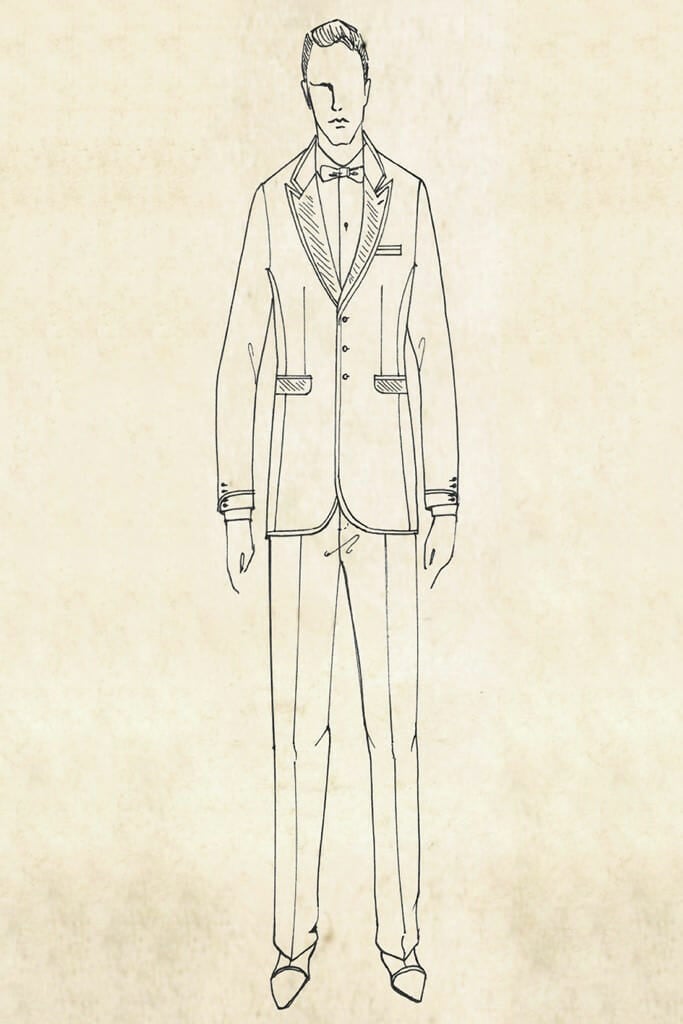 Original Sketch From Brooks Brothers Note The Flap Pockets And Cuffs Original sketch from Brooks Brothers - note the flap pockets and cuffs