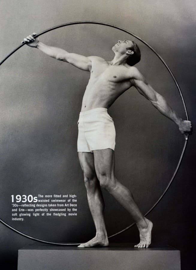 An emphasis on sports and athleticism affected 1930s styles (including swimwear).