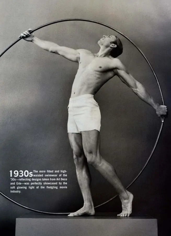 An emphasis on sports and athleticism affected 1930s styles (including swimwear).
