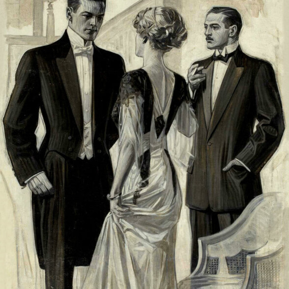 White Tie and Black Tie Illustration