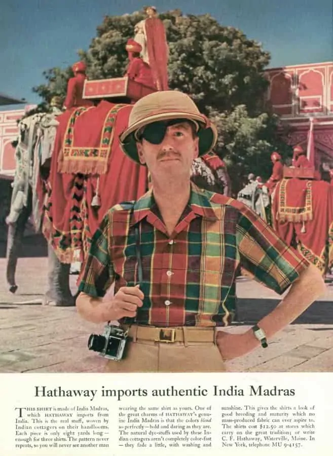 1954 Hathaway Madras Shirt Ad