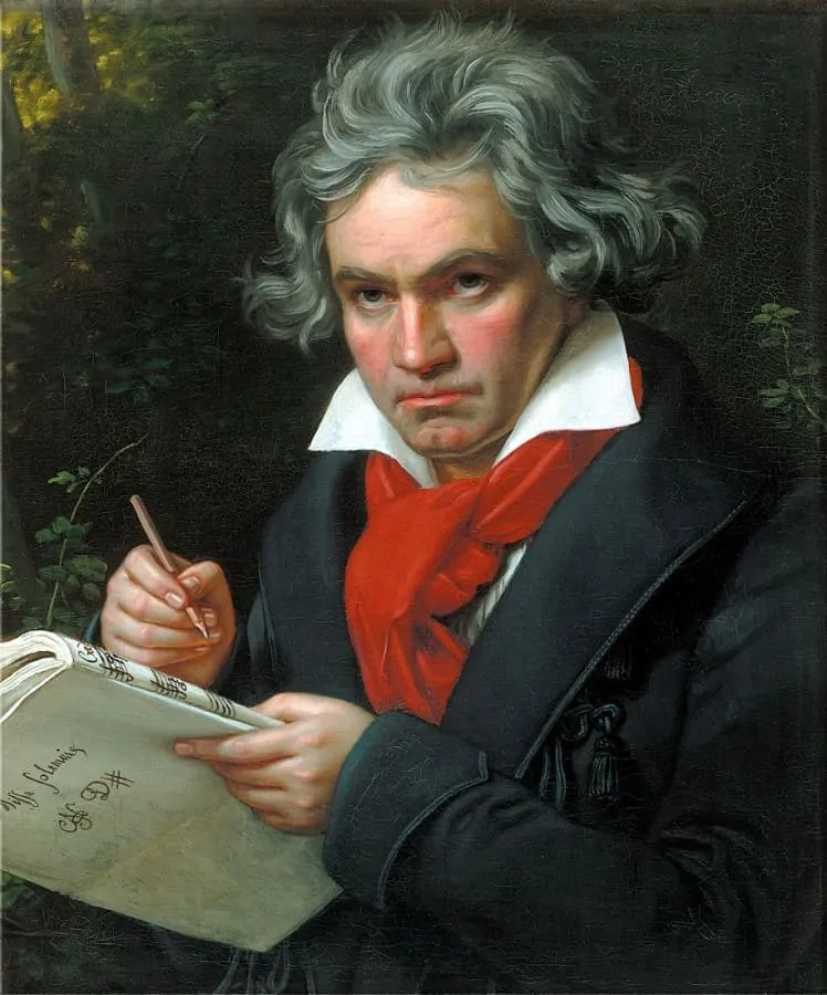 Beethoven with the Missa solemnis oil painting, 1819 by Joseph Karl Stieler