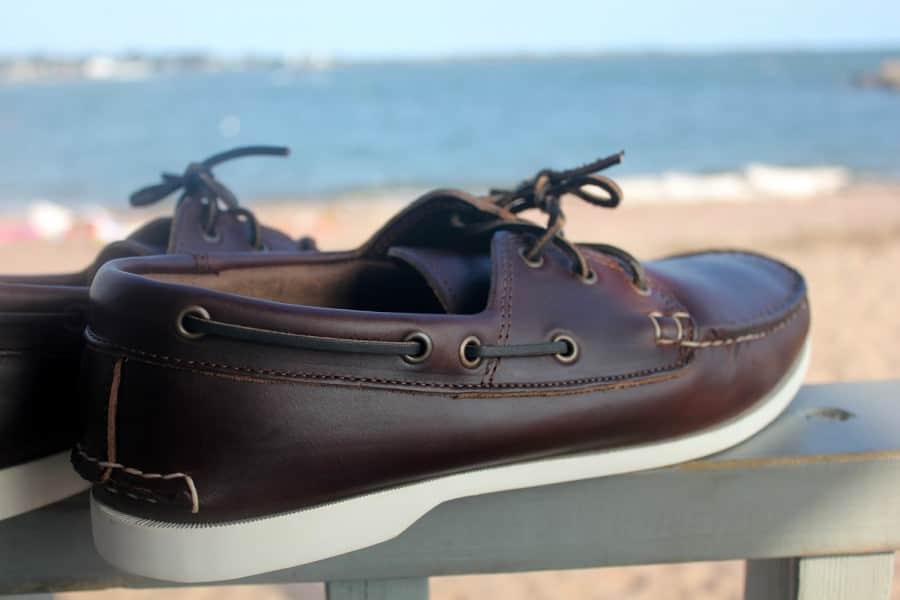 Mens Classic Leather Boat Yachting Deck Shoe