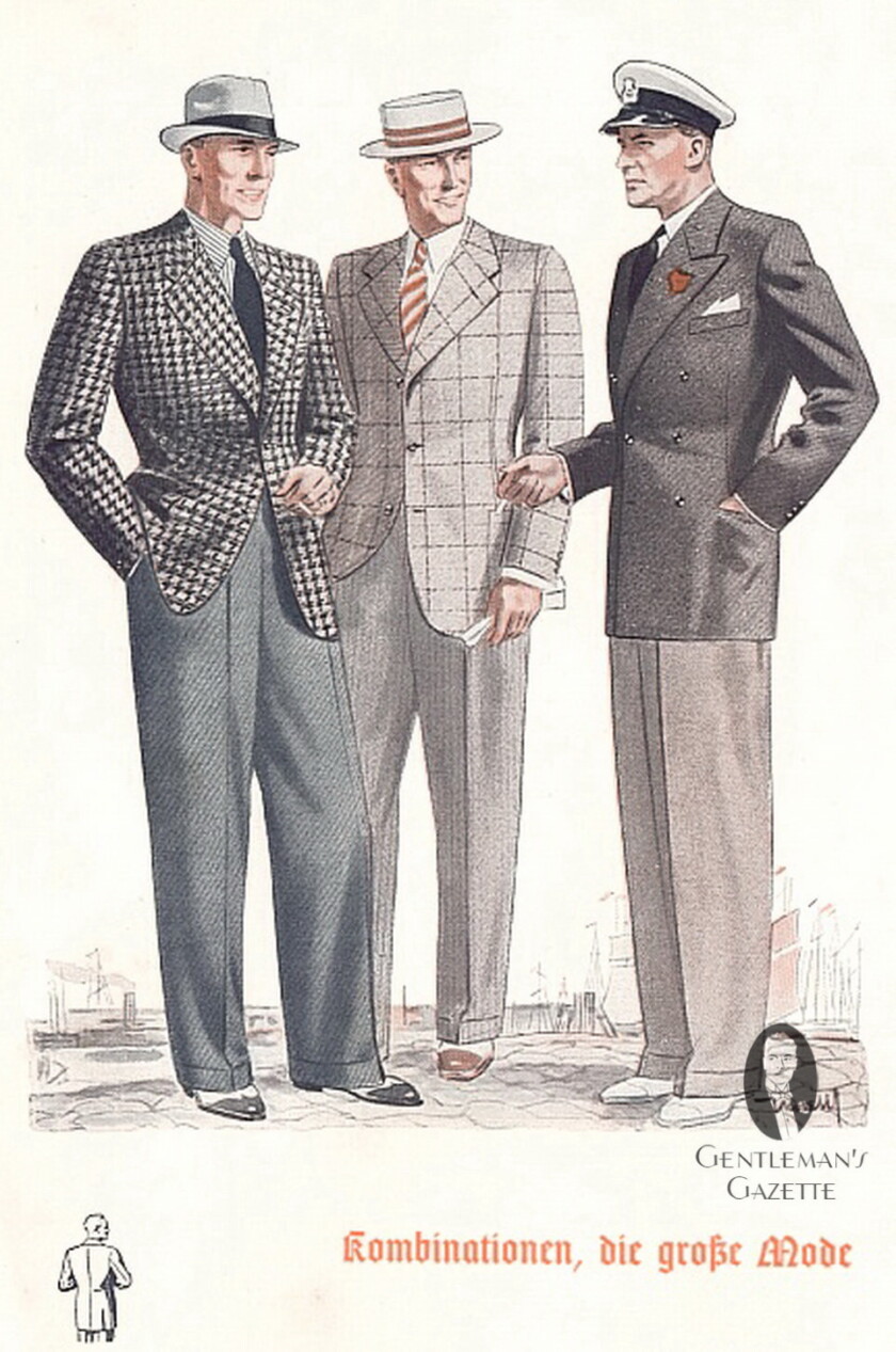 Houndstooth, Windowpane and Double breasted jacket with hats
