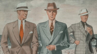 An illustration of men's summer Fashion 1930's