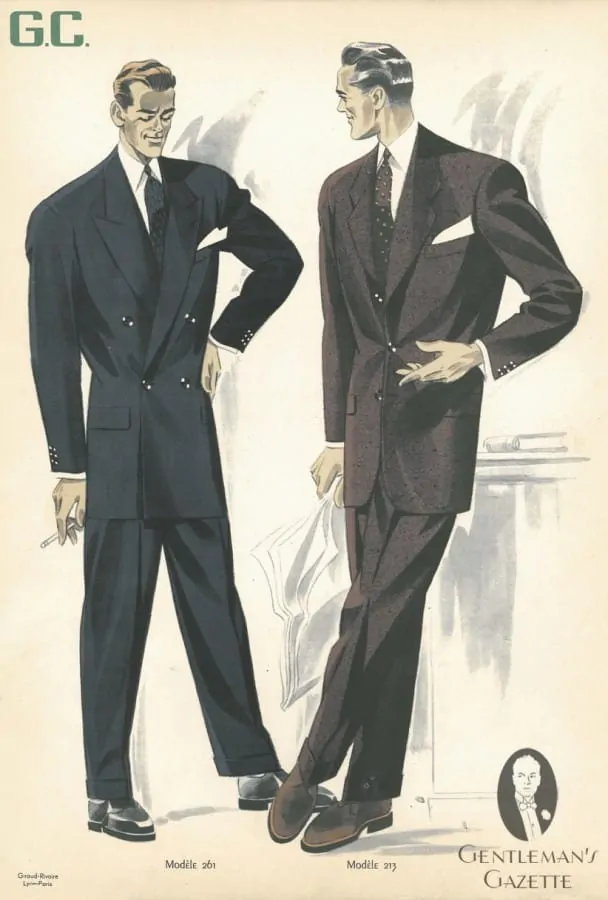 50s suit silhouette