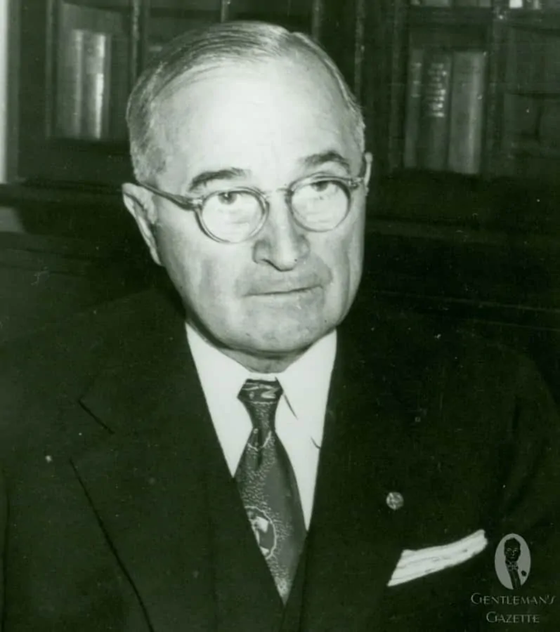 Harry S. Truman wearing the purple custom tie
