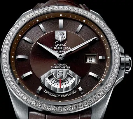 Tag Heuer Calibre 6 rs diamond bezel watch